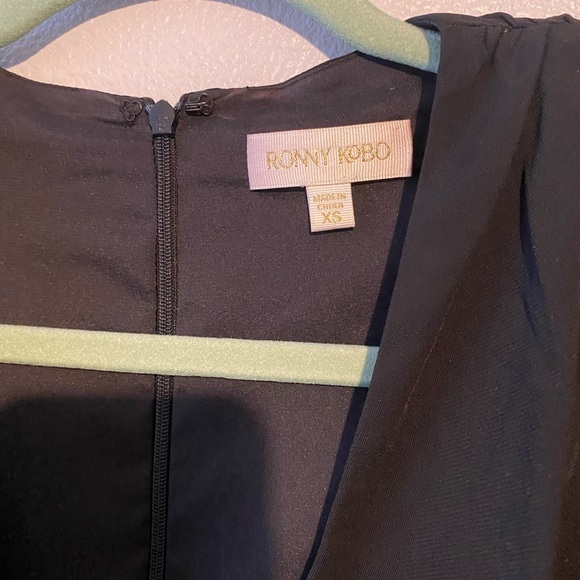 MARIANA WRAP-EFFECT RUCHED JERSEY MINI DRESS IN BLACK - Picture 8 of 8